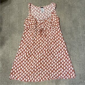 Patagonia Orange Polka Dot Sleeveless Lightweight Hemp/Cotton Dress Size 0